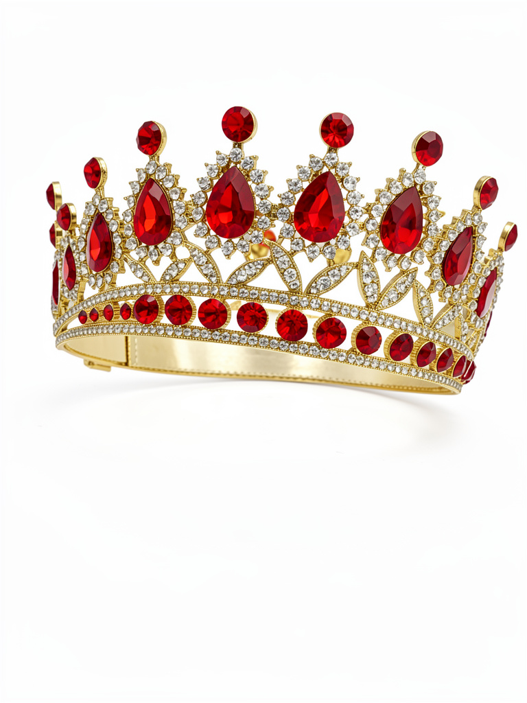 Coroa Vermelha c/ Pedraria e Strass - Pombogira