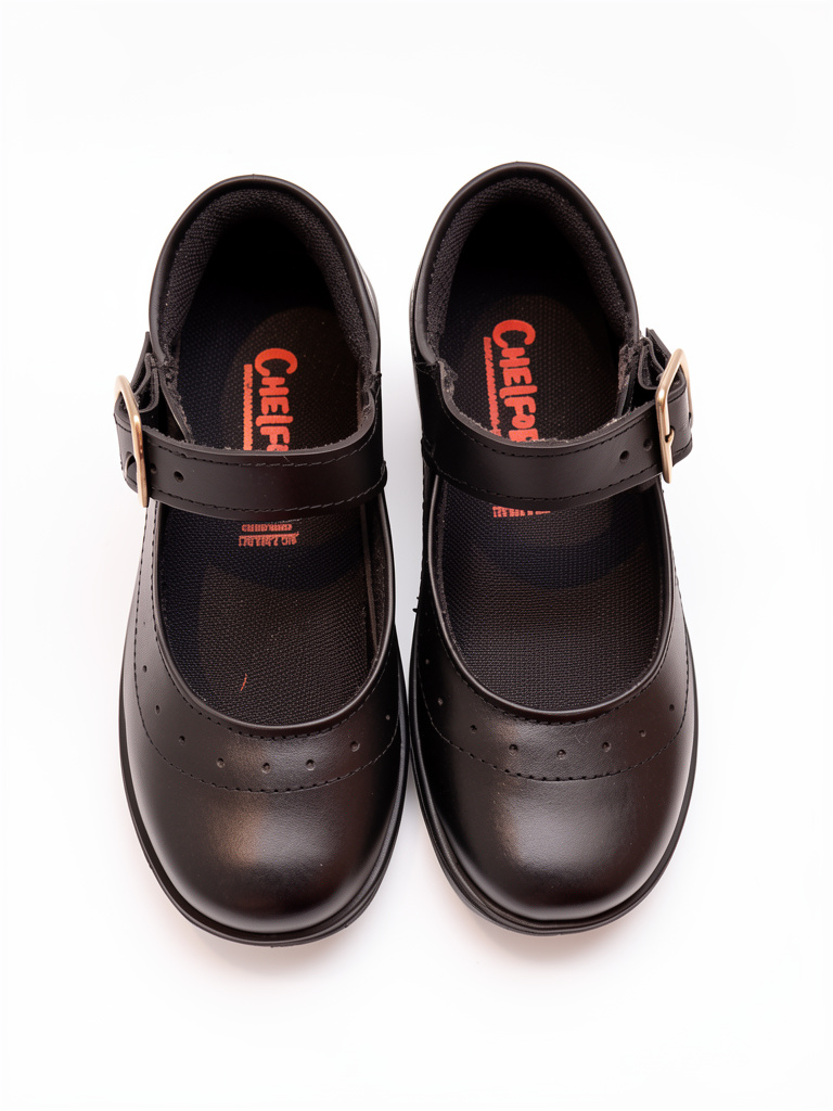 ZAPATO COLEGIAL REF 03 NEGRO CAFÉ NIÑA