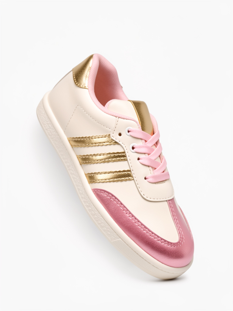 TENIS NIÑA REF DAMA HUESO ORO ROSA GRANDE