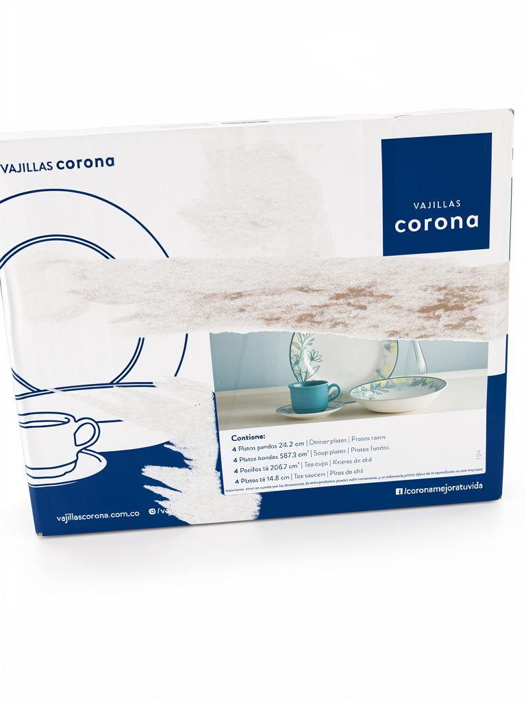 Corona vajilla blanca
