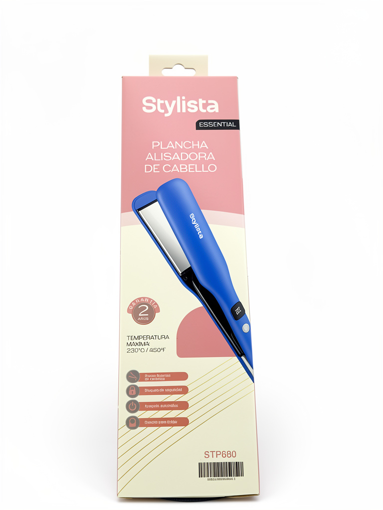 PLANCHA ALISADORA DE CABELLO AZUL STYLISTAY ANCHA