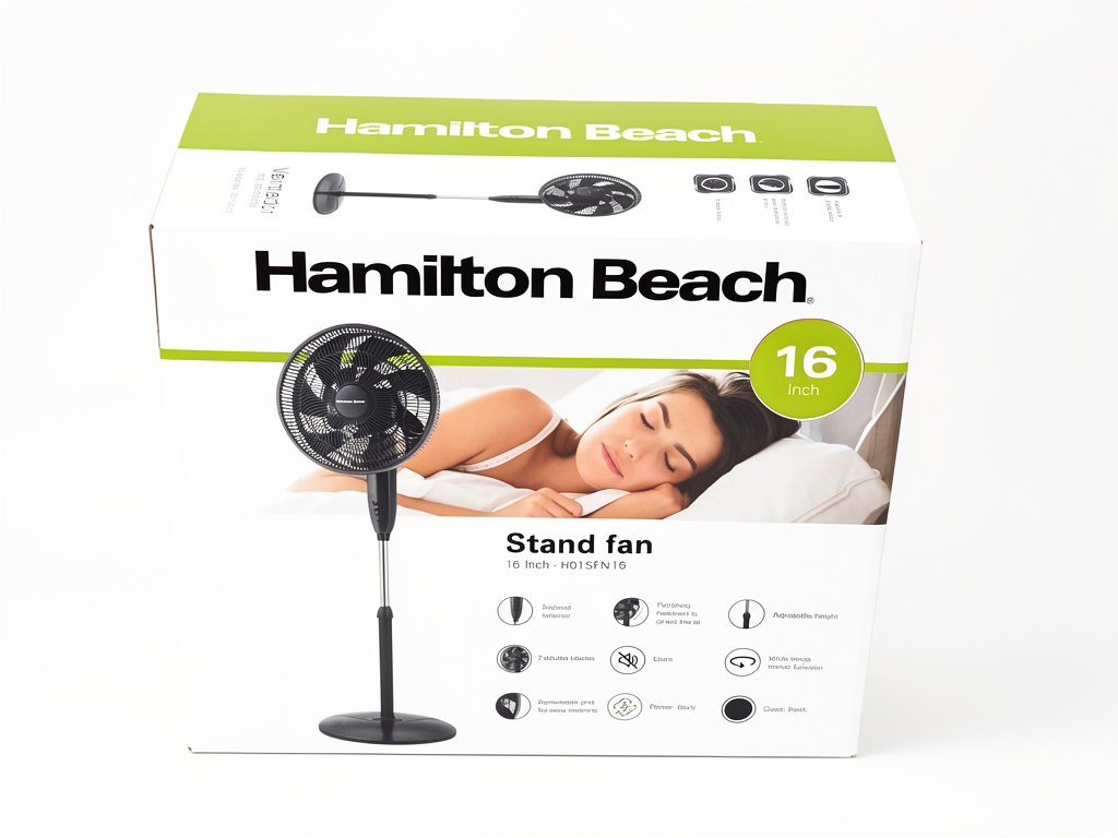 VENTILADOR DE PEDESTAL HAMILTON BEACH COLOR NEGRO
