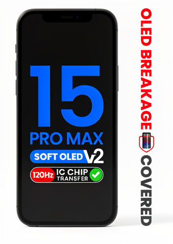 PANTALLA LCD PARA IPHONE 15 PRO MAX SOFT OLED QV8 / 120 Hz