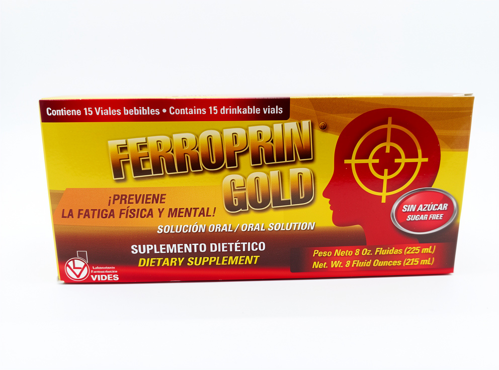 C-3     FERROPRIN GOLD (225 ML) - MULTIVITAMINAS + MINERALES + B15. VIDES