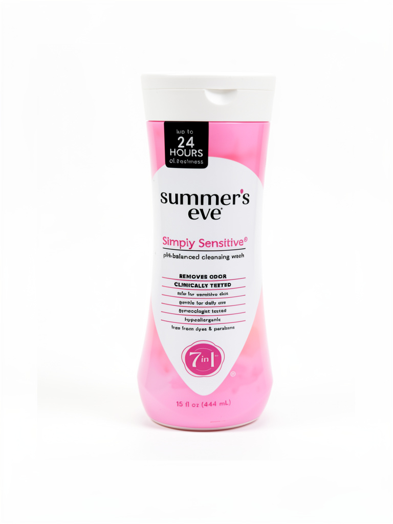 A-5	SUMMER´S EVE. SIMPLY SENSITIVE (444 ML) -	JABON INTIMO. SUMMER´S EVE / 7 EN 1. PH BALANCEADO