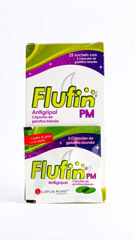 C-2	  FLUFIN ANTIGRIPAL PM (325 MG / 6.25 MG / 15 MG) ACETAMINOFEN + DOXILAMINA + DEXTROMETORFANO. CAPLINPOINT