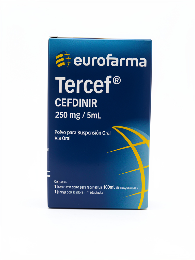 B-2.  TERCEF (CEFDINIR 250MG/5ML) POLVO PARA SUSPENSION ORAL 100ML. EUROFARMA