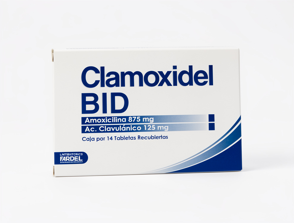 B-2   CLAMOXIDEL BID (875 MG / 125 MG) - AMOXICILINA + ACIDO CLAVULANICO. FARDEL