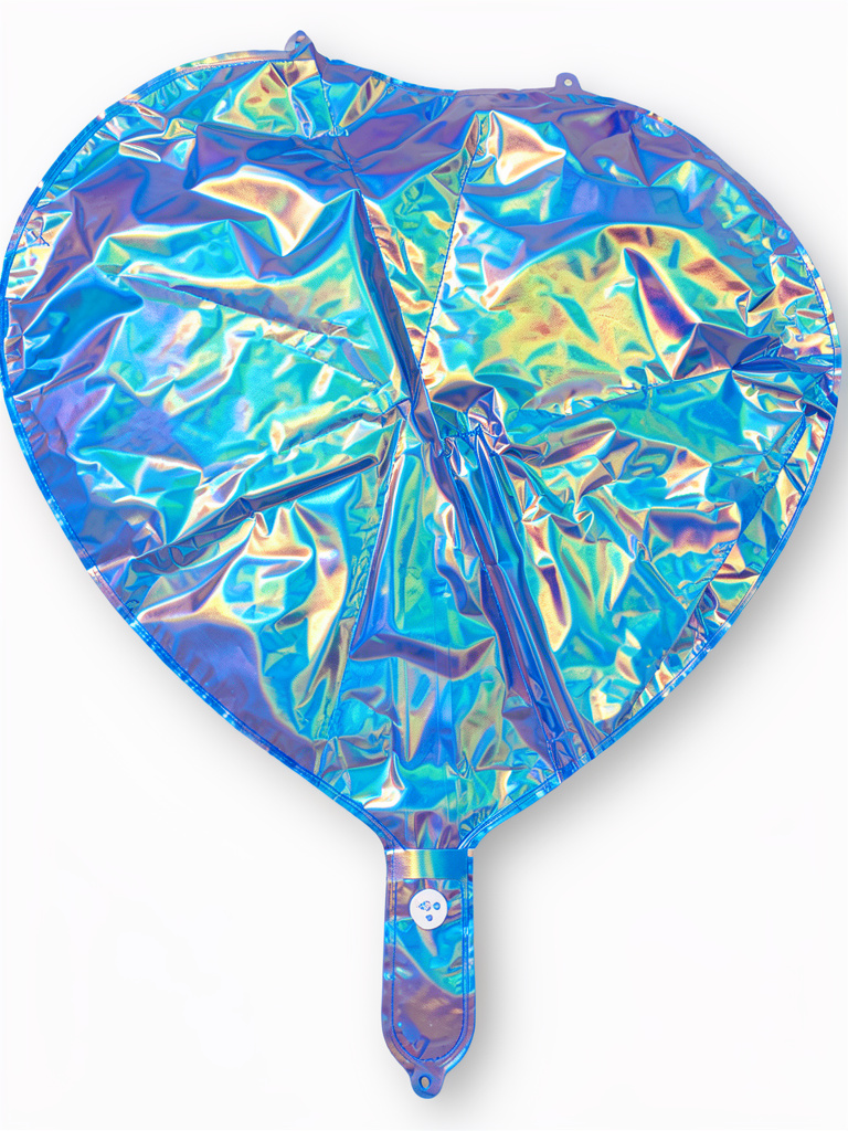 Globo corazon iridiscente