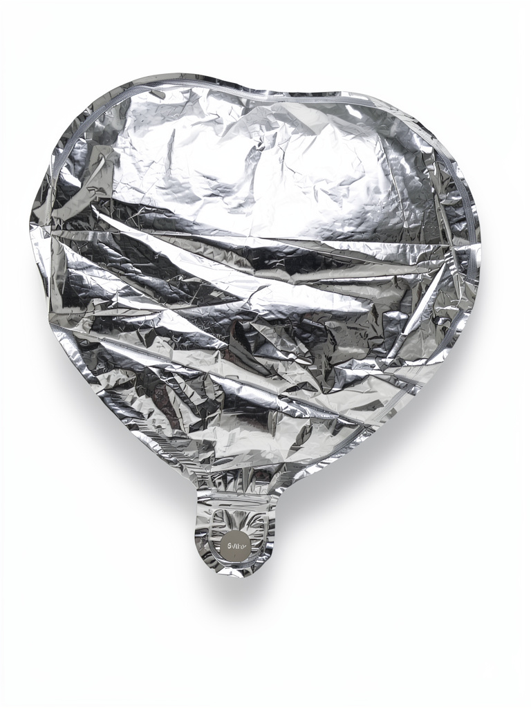 Globo pequeño corazón plateado