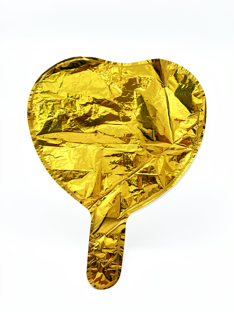 Globo pequeño corazon dorado