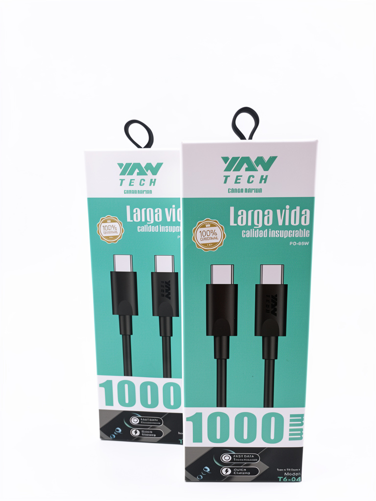 CABLE DE CARGA TIPO-C / TIPO-C YAN TECH PD-65W /T6-04 / 1000mm