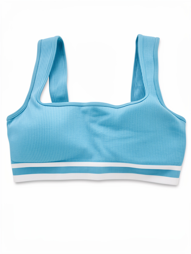 Top Celeste/blanco