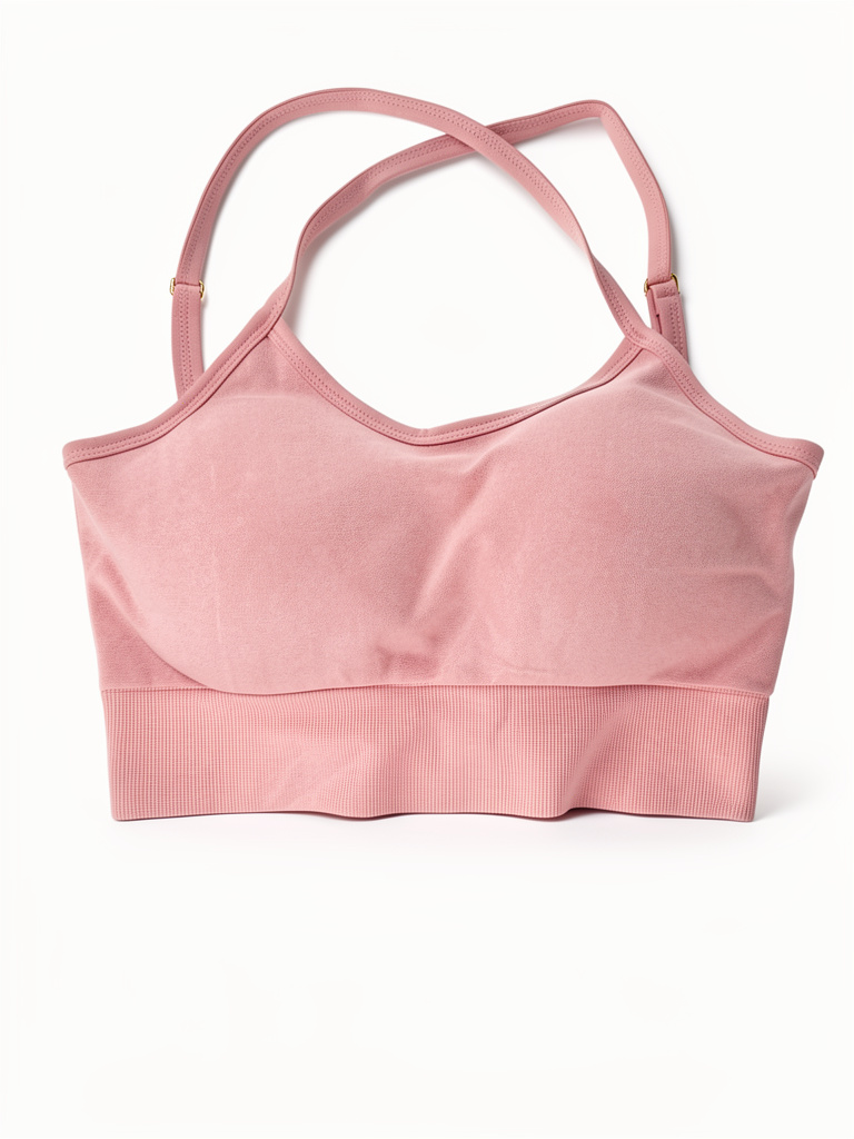 Top Lycra Rosa. Broches