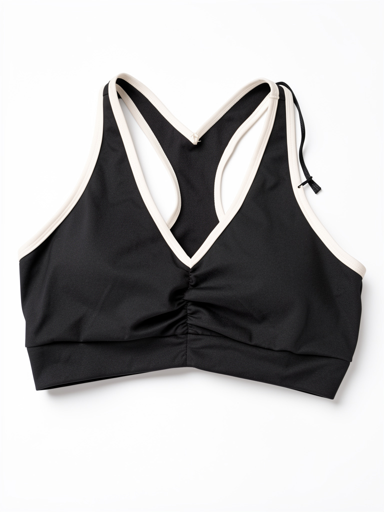 Top Lycra Negro/blanco