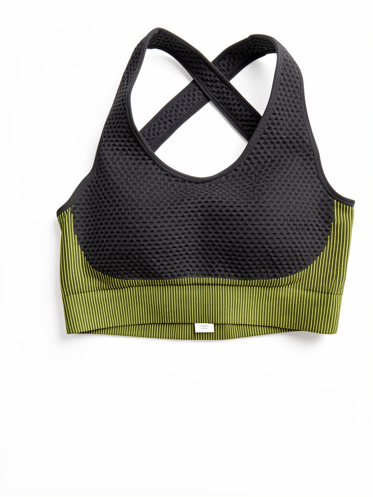 Top cruzado Negro/ verde