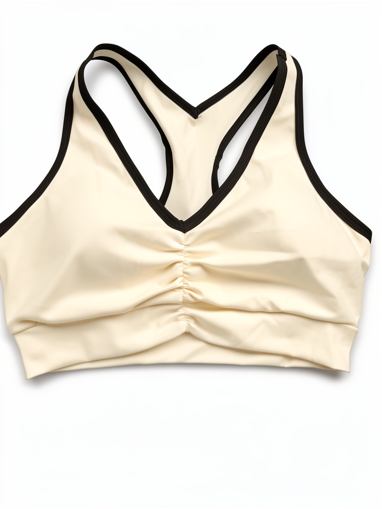 Top Lycra Blanco bordes negro