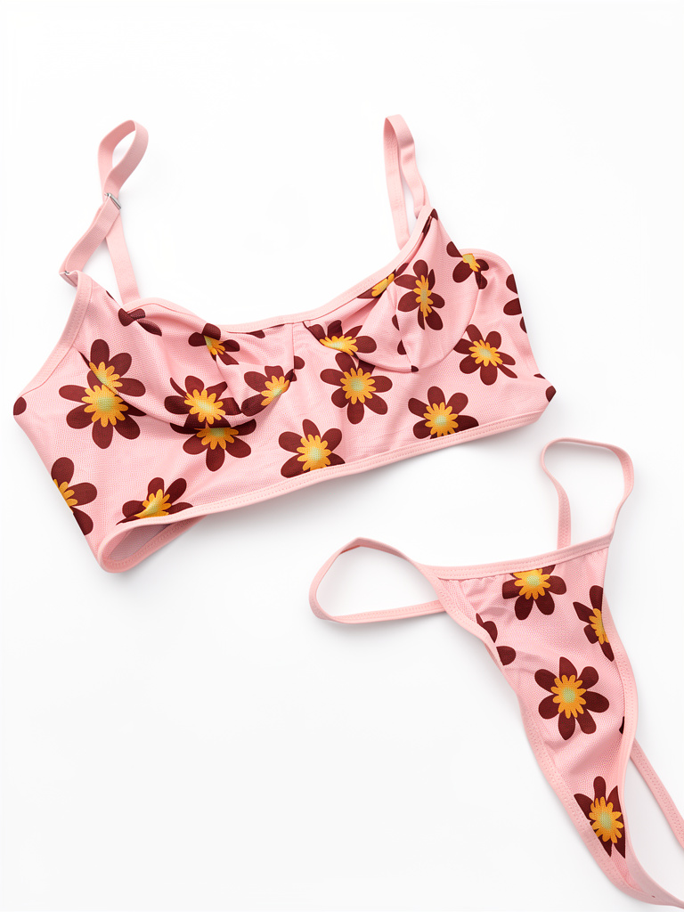 Conjunto rosa floress