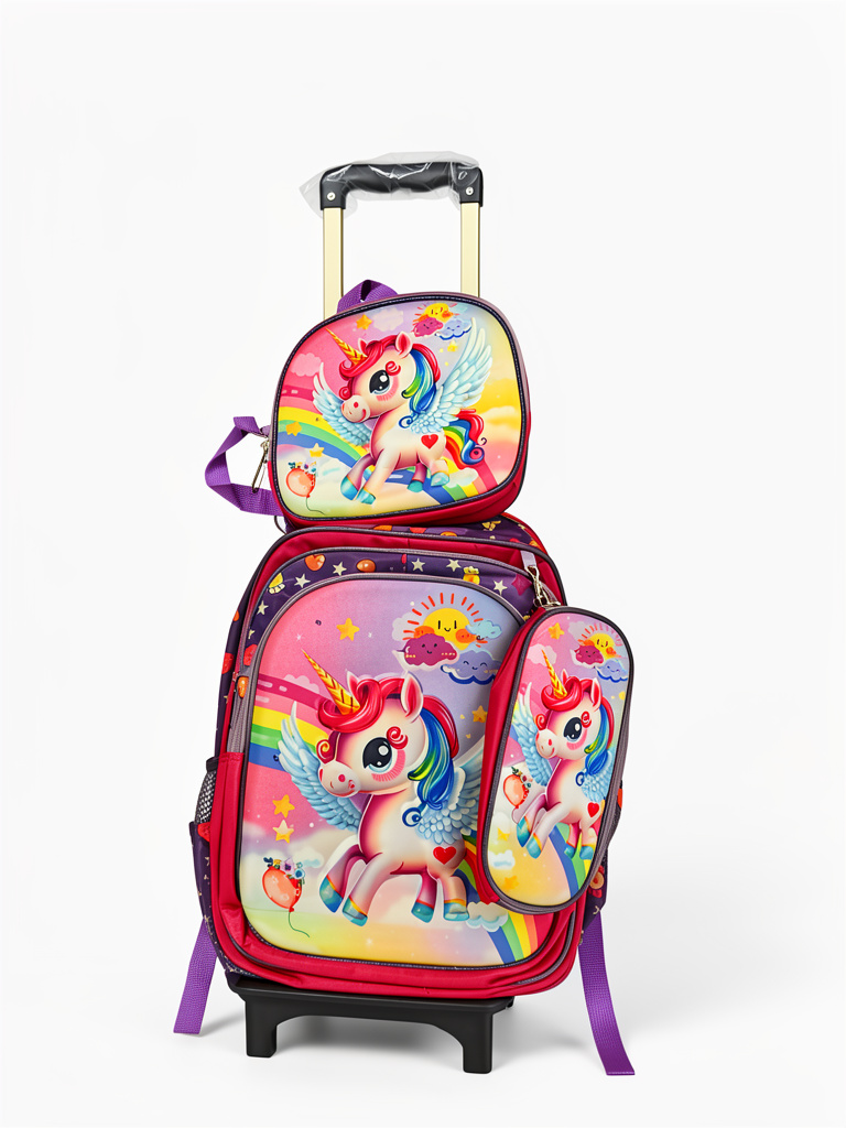 Mochila 3 piezas unicornio