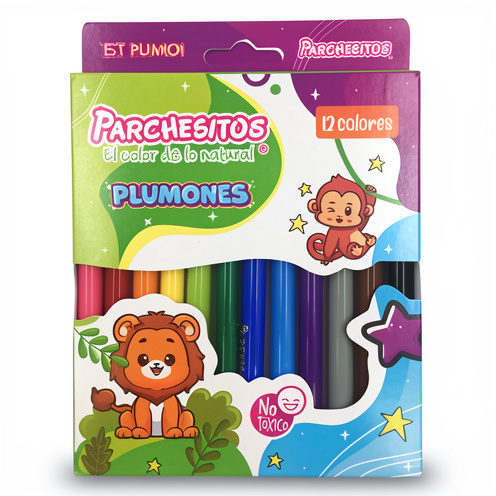 EST PLUMON PARCHESITOS CAJA CARTON X12