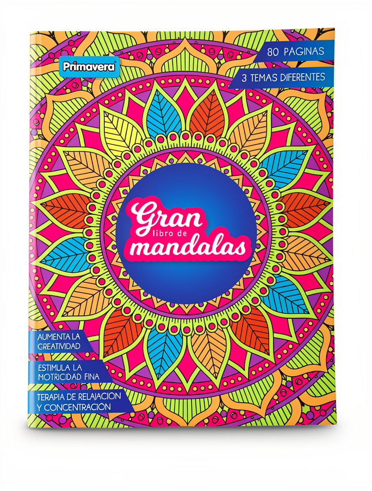 LIBRO MANDALAS PRIMAVERA GRAN LIBRO 80 PAG SURTIDOS REF219