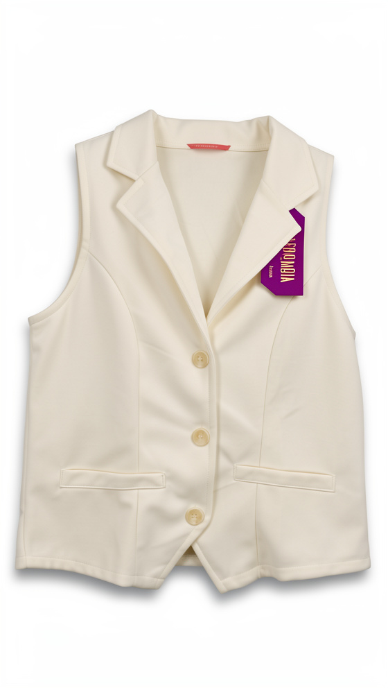 Conjunto blanco chaleco y pantalón L-XL