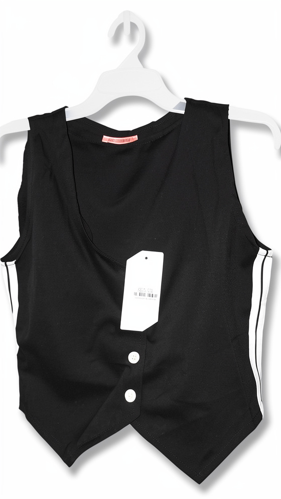 Conjunto dos lineas negro chaleco y pantalón S/M