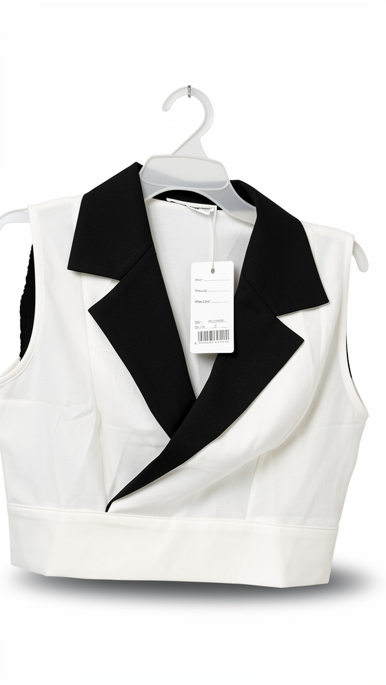 Conjunto blanco chaleco y pantalón S/M
