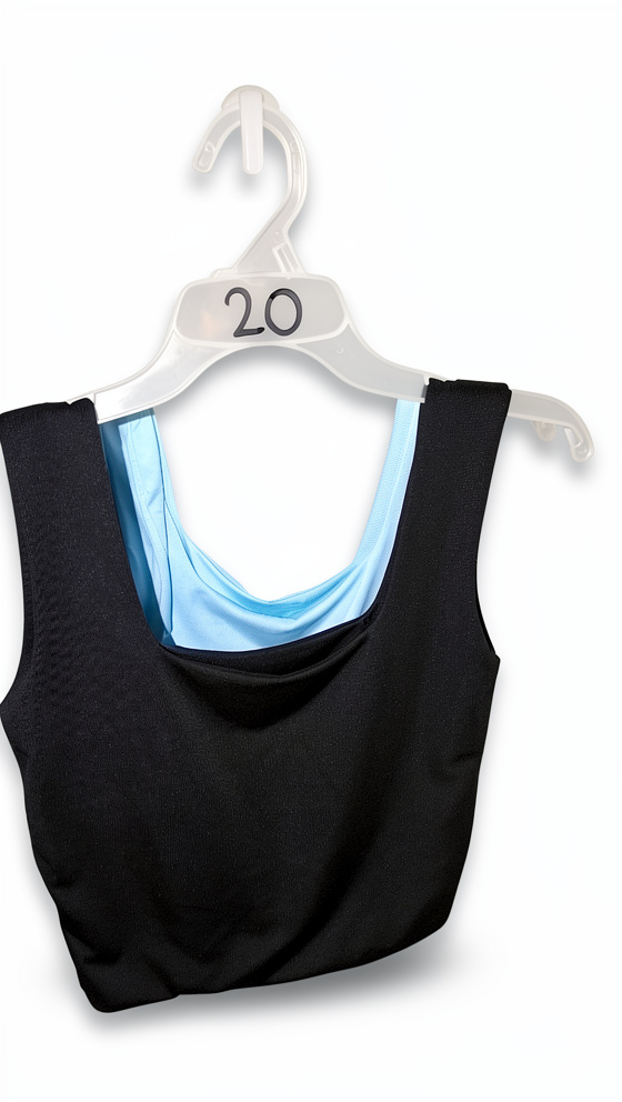 Blusa corta tiras negra S/M