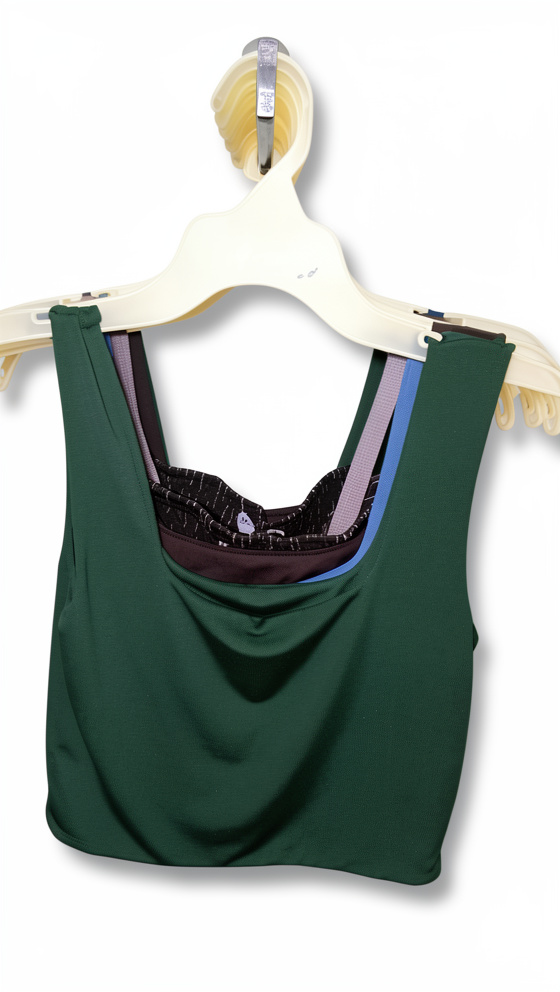 Blusa corta tiras verde S/M