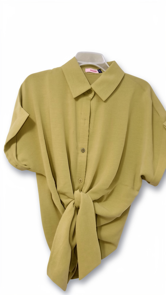 Conjunto café  moño blusa y pantalón S/M