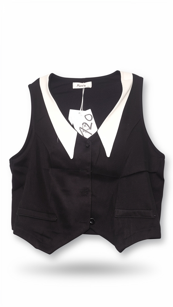 Conjunto negro chaleco y falda S/M