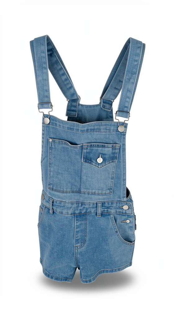 Enterizo jean corto tirantes S/M