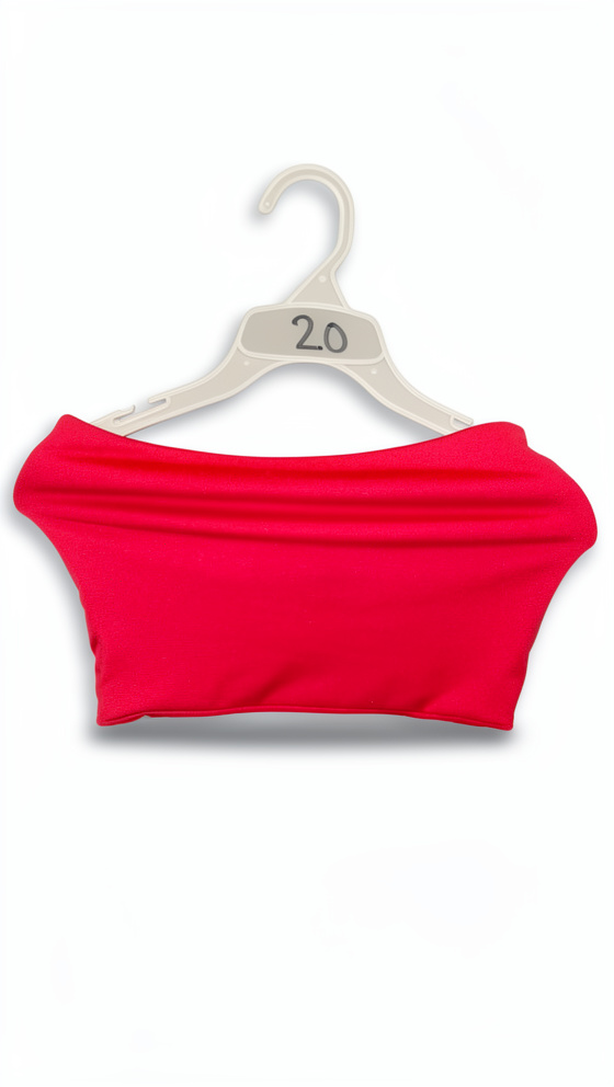 Blusa corta tiras roja S/M