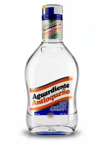 Aguardiente Antioqueño tapa azul 375 ml