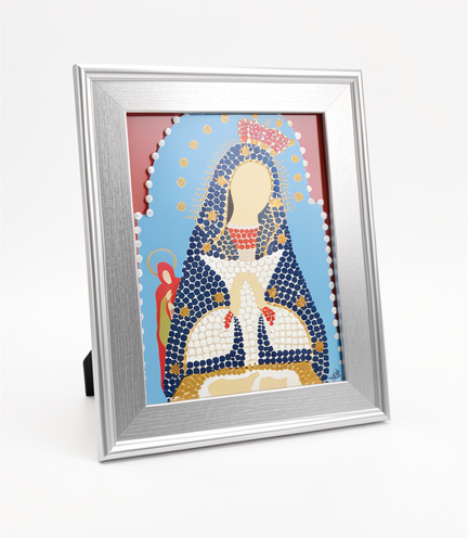 Cuadro 6x8 plateado