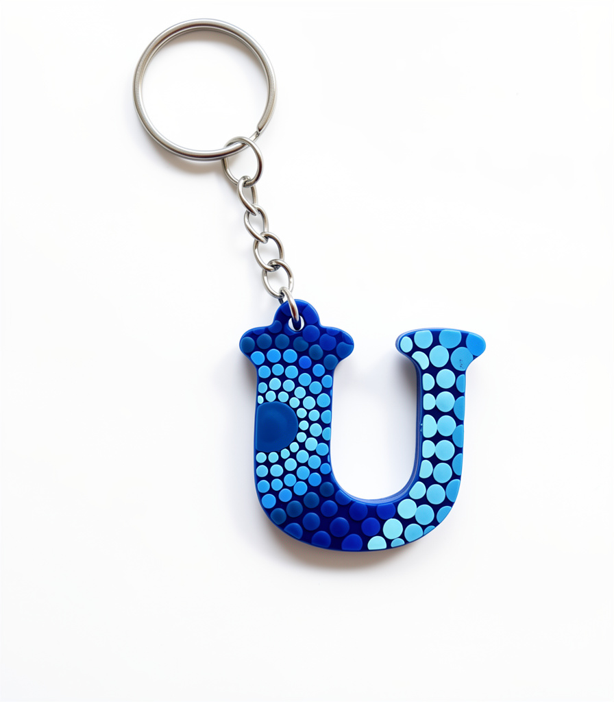 Llavero U azul