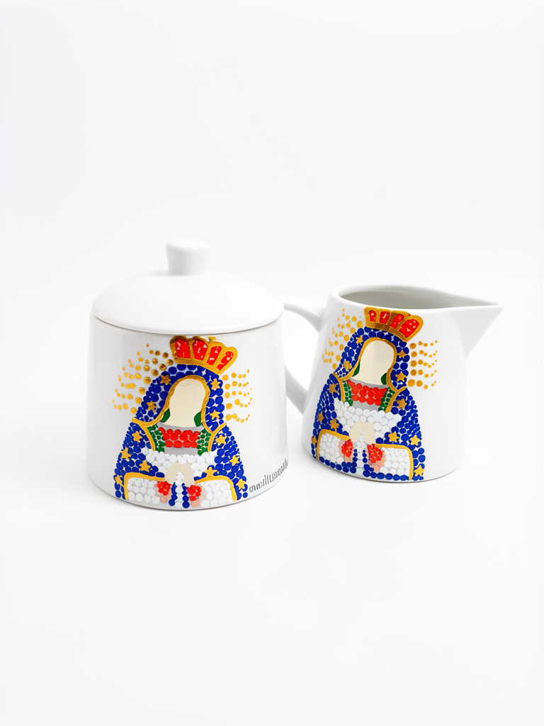 Combo Azucarera y Cremera Virgen Altagracia