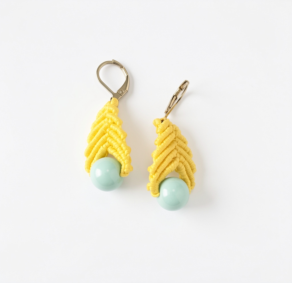 Arete gota amarillo
