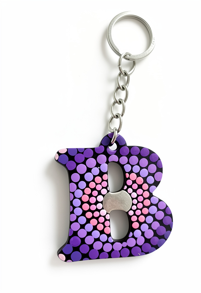 Llavero B morado