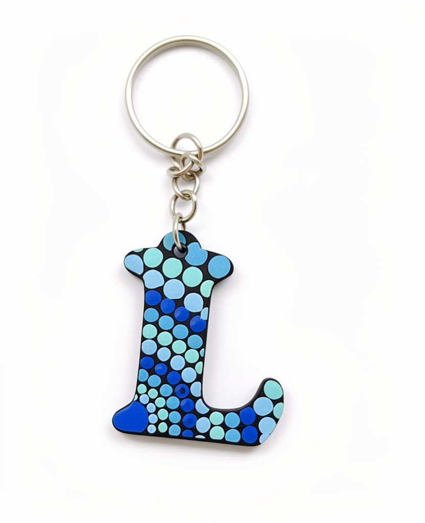 Llavero L azul