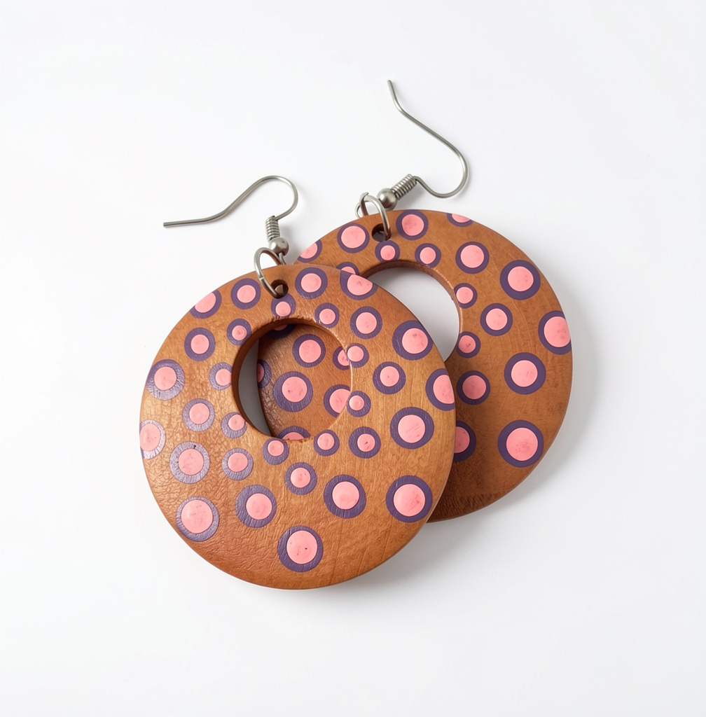 Arete circular morado
