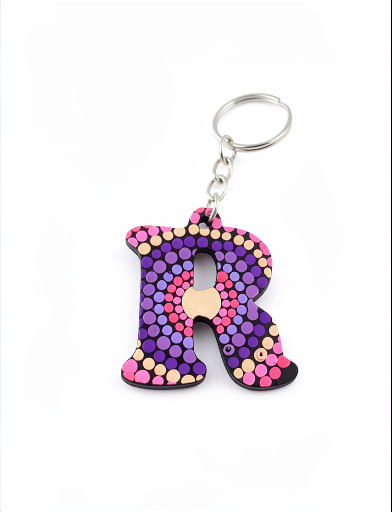 Llavero R morado