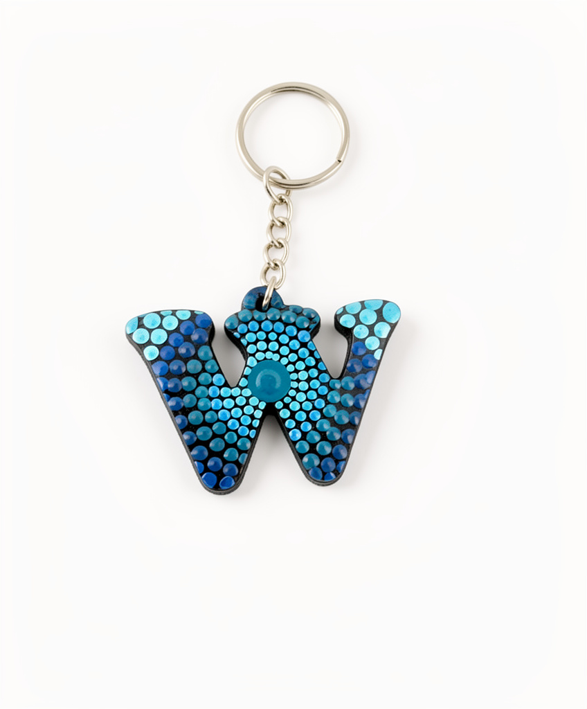 Llavero W azul
