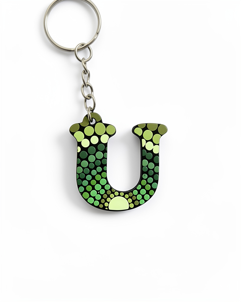 Llavero U verde