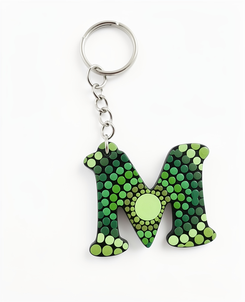 Llavero M verde
