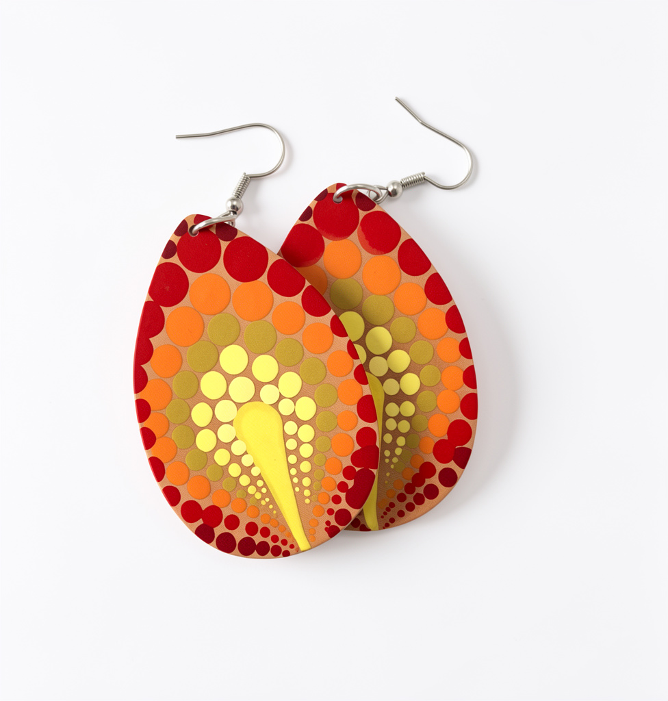 Arete gota madera roja