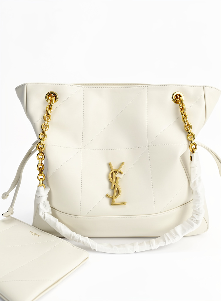 Bolsa blanca YSL satchel