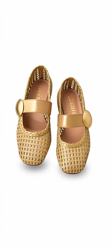 C. #V01:  BALETA  CAMEL CON BOTON