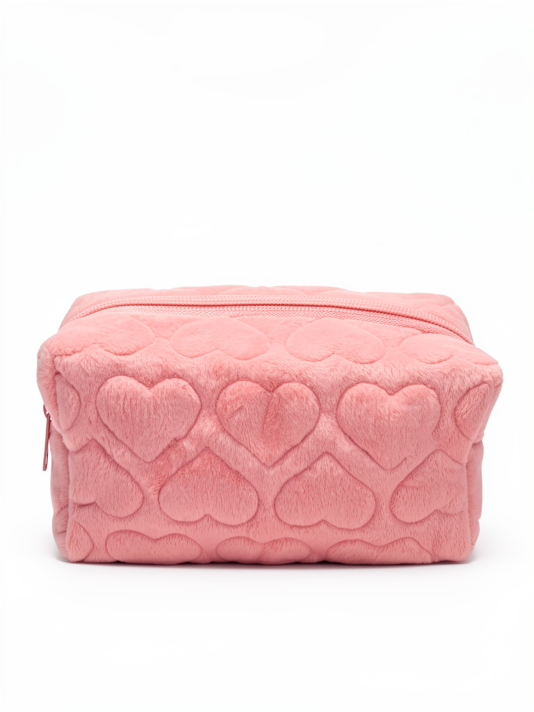 Cosmetiquera pequeña rosada corazón